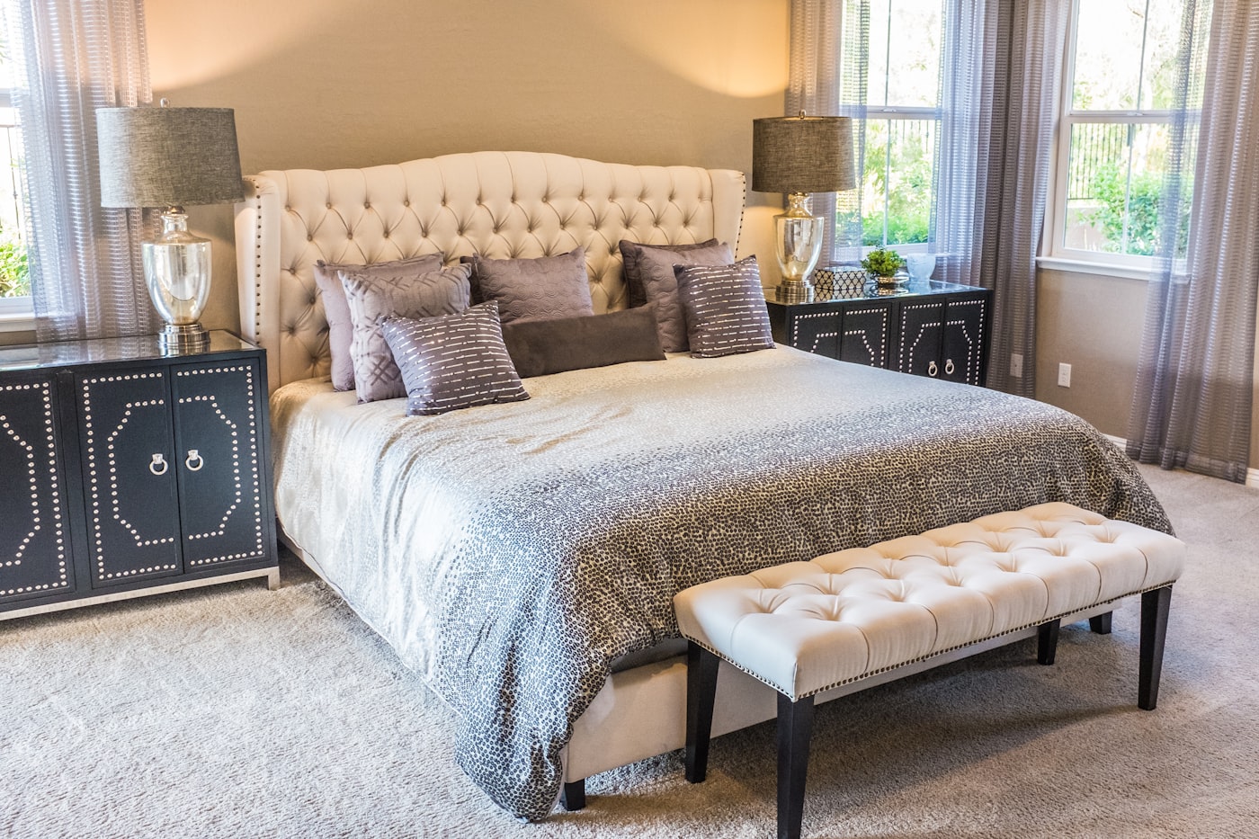 Low Platform Bed — Oak